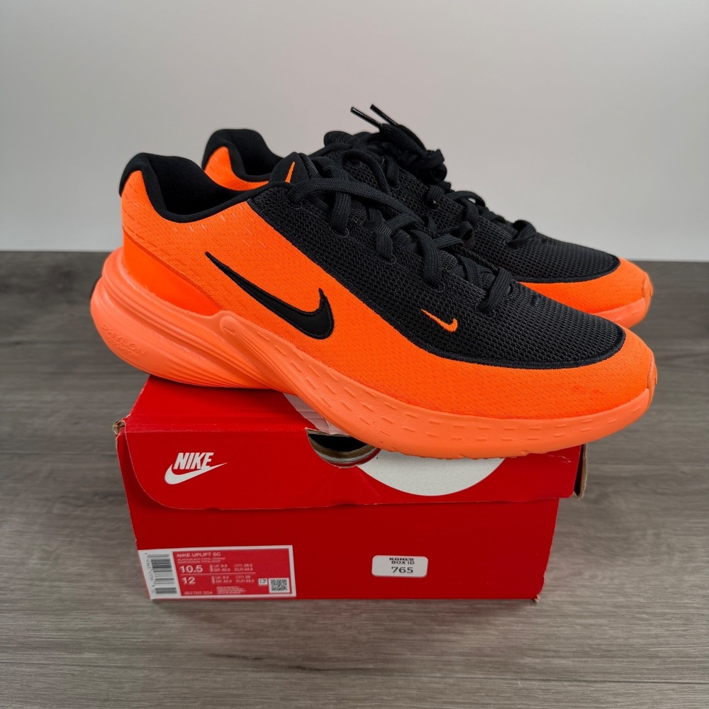 Nike Uplift SC Shoes Mens Size 10.5 Black Total Orange Sneakers IB2765-004
